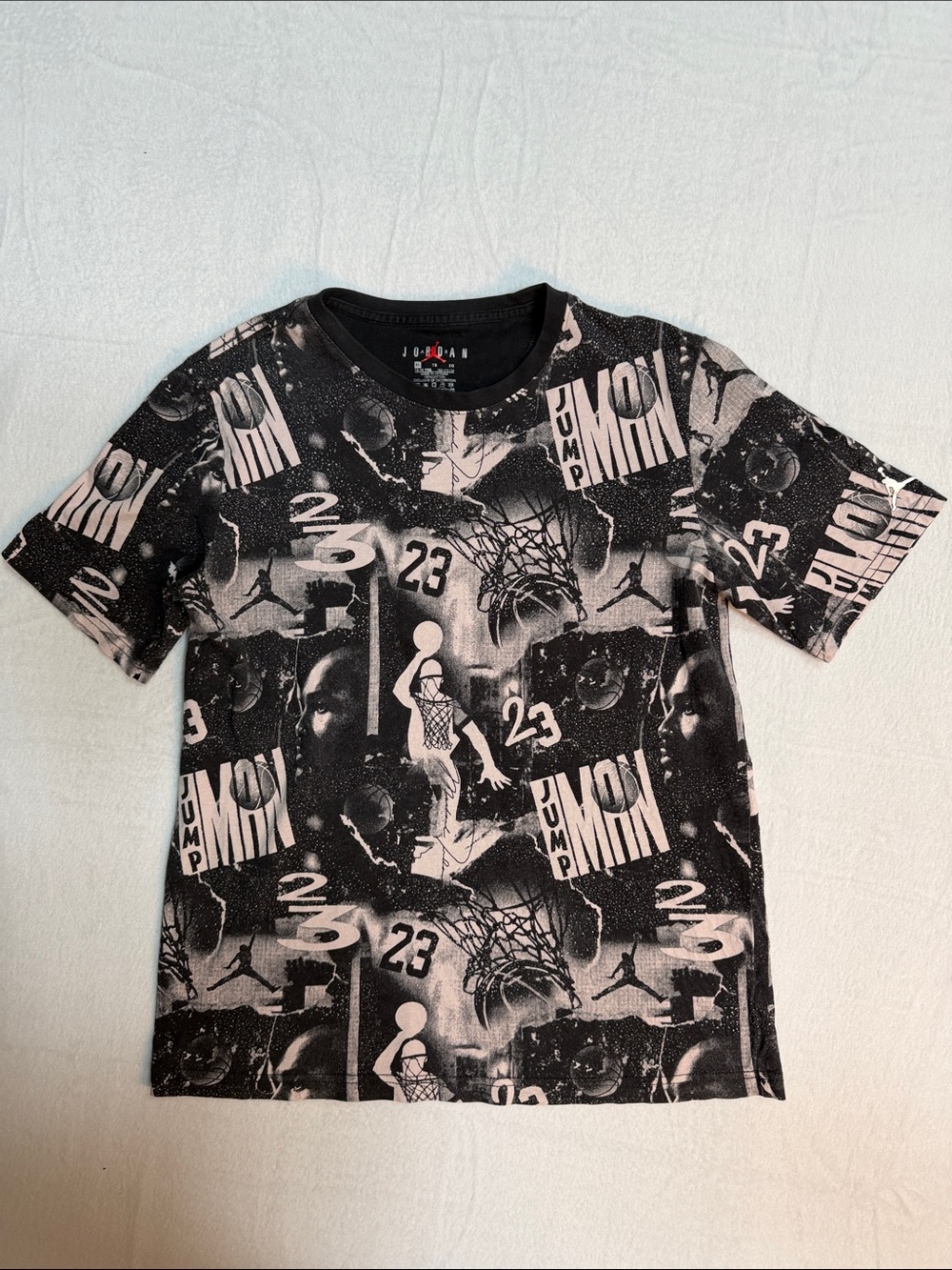 Jordan Black & White Graphic Short-Sleeve Tee